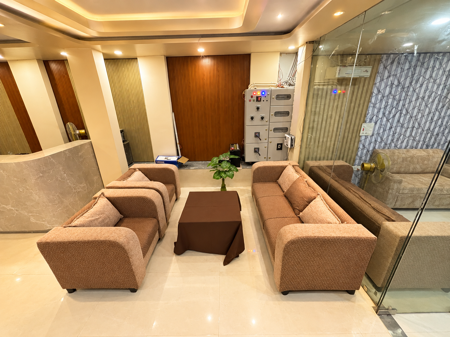 A welcoming interior at Hotel Orchid Bodhgaya