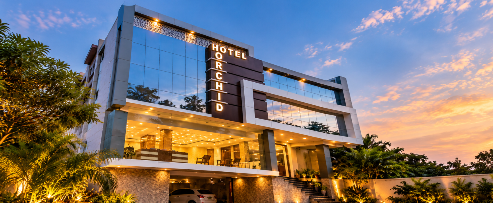 Exterior view of Hotel Orchid in Bodh Gaya